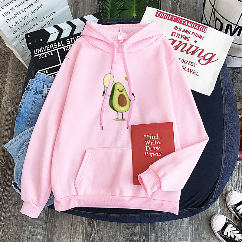 Sweatshirt Top Avocado Pattern Hoodie Couple Shirt