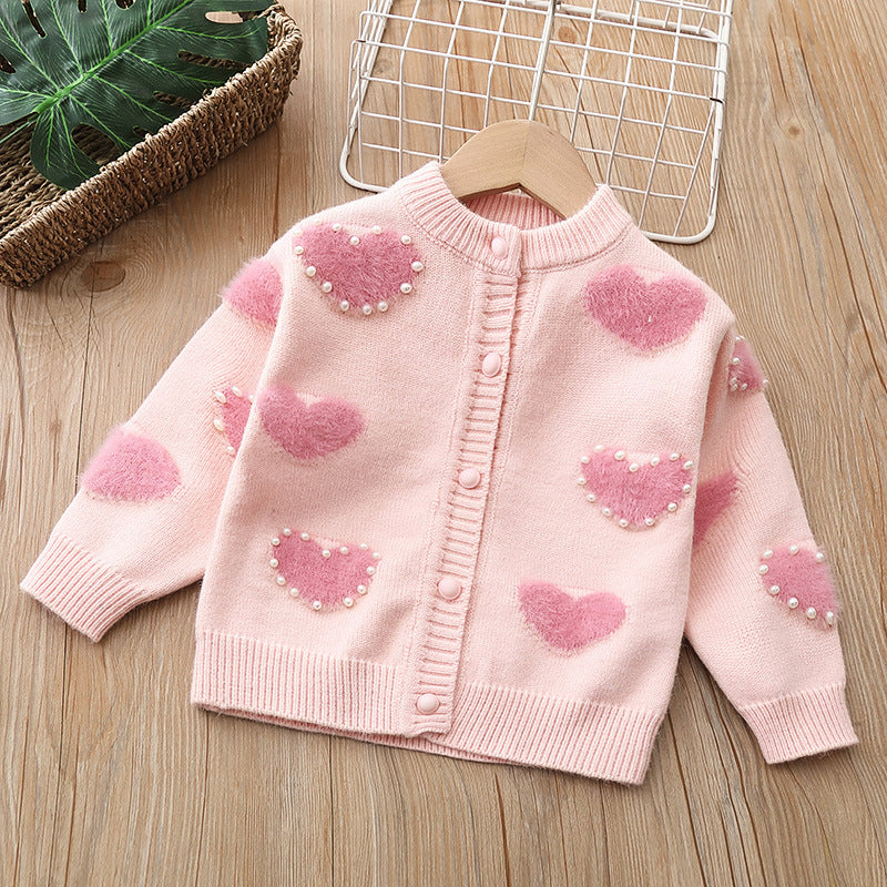 Girl's Sweater Knitwear Pullover Cardigan Top