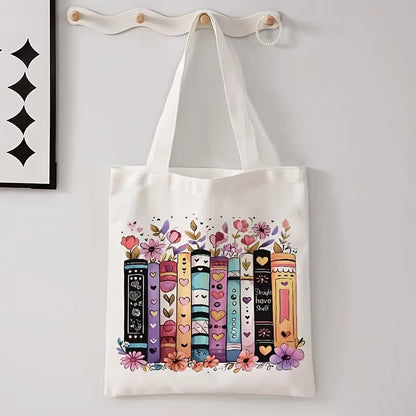 Printed Canvas Casual Tote Bag