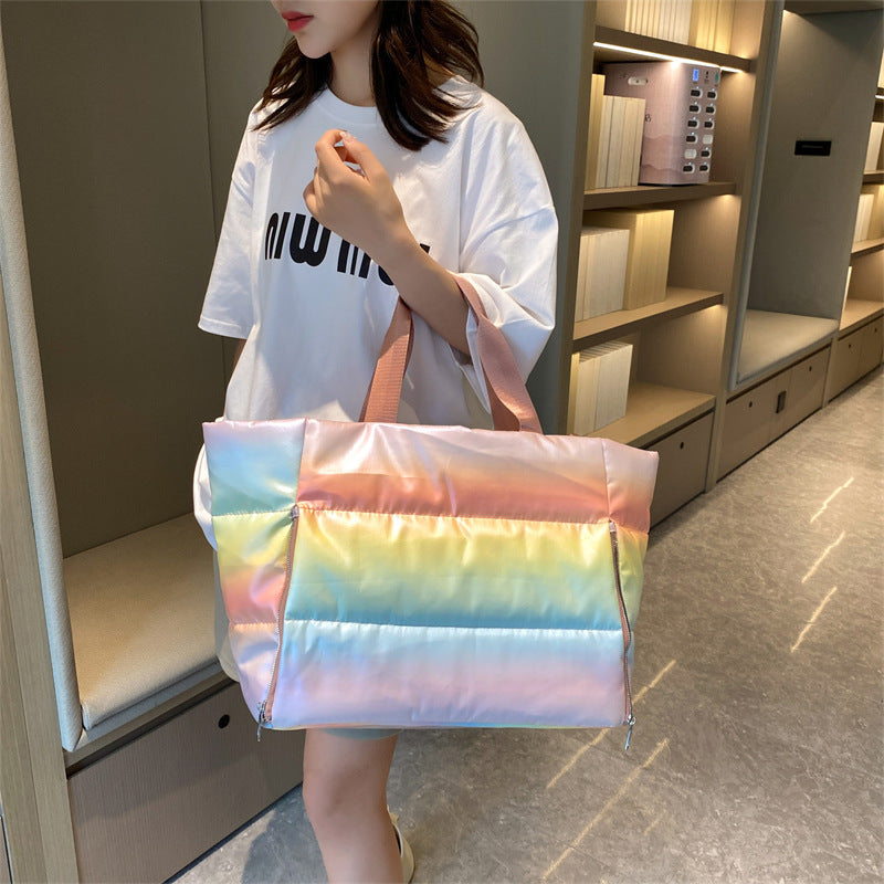 LuxeStride Colorful Oxford Tote