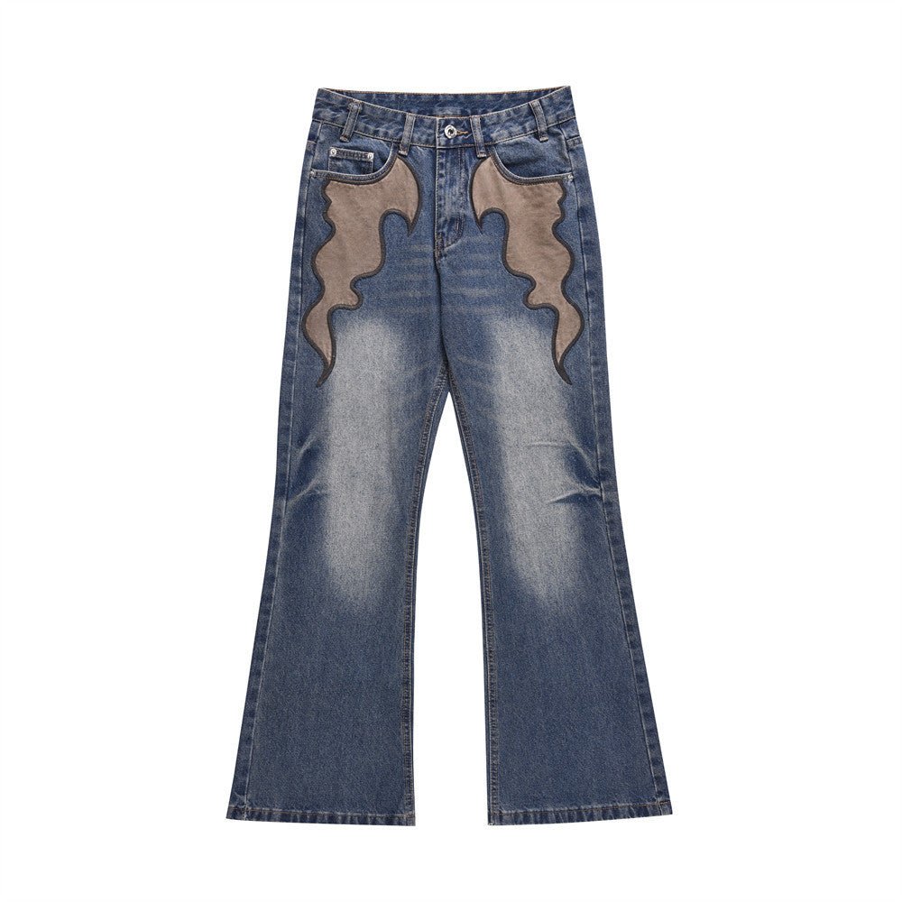 Fashion Horn Denim Pants Men - BAGMODA