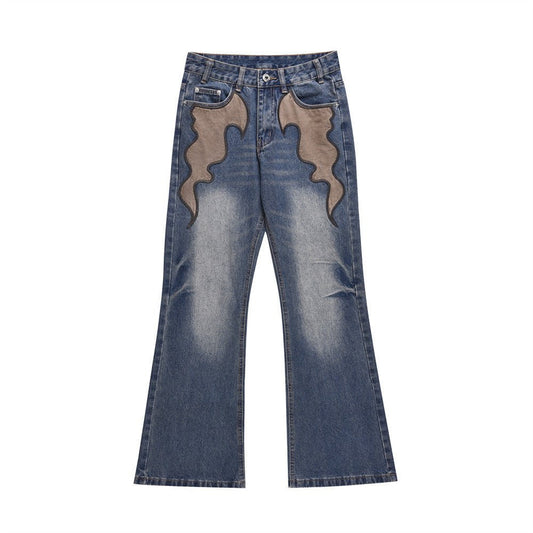 Fashion Horn Denim Pants Men - BAGMODA