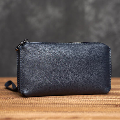 Bolso de mano de cuero para hombre