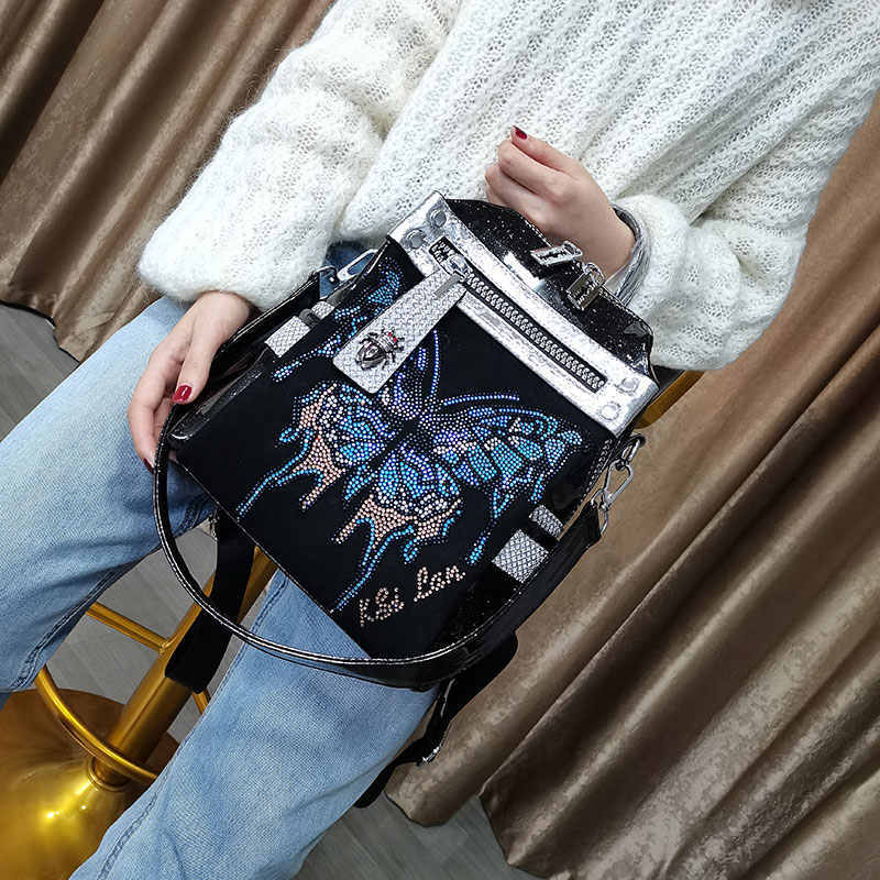 Rhinestone Butterfly Backpack