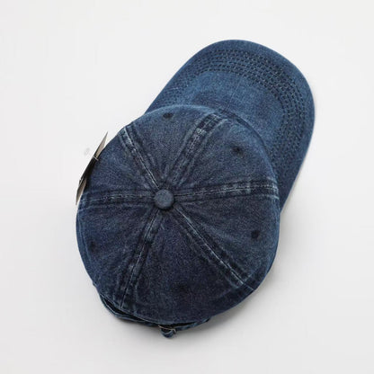 Denim Baseball Cap Herren Sonnenhut mit breiter Krempe