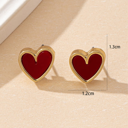Pendientes de botón para mujer del festival Love de Daily Commuter