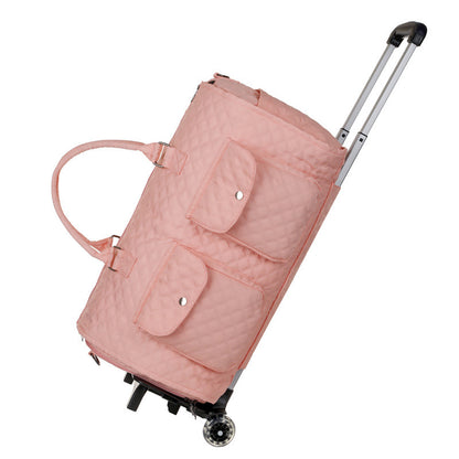 Bolsa de equipaje con bolsa para zapatos, bolsa de almacenamiento para abrigos, bolsa para colgar al hombro con ruedas