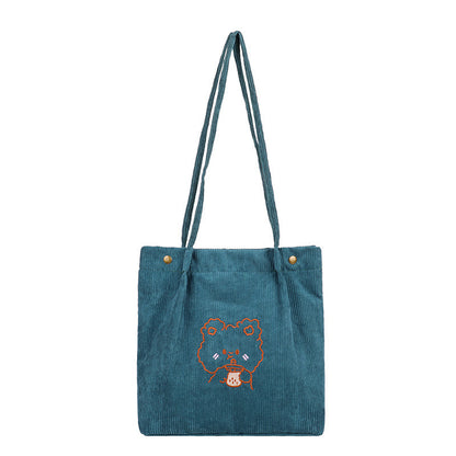 Cute Velvet Embroidery Bag - BAGMODA