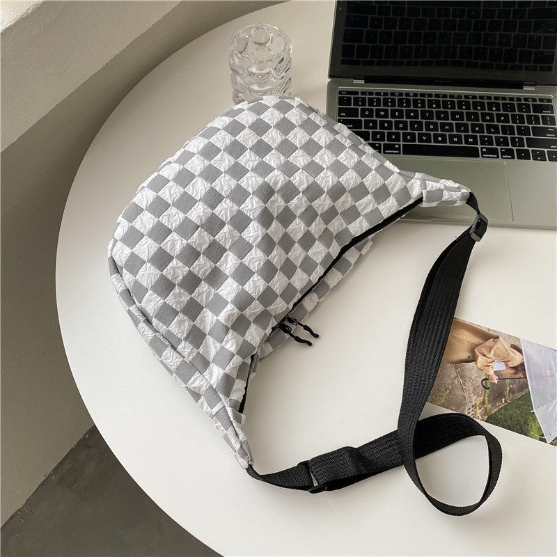 Checkerboard Korean Dumpling Bag