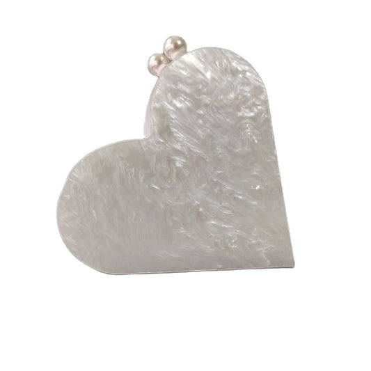 Pearl Heart Clutche