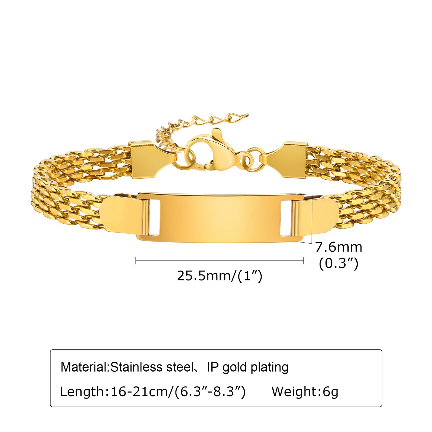 SS Titanium Snake Chain Bracelet
