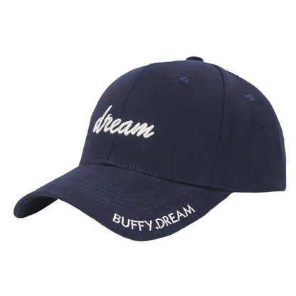 Gorra con visera a prueba de sol con bordado de letras de moda coreana