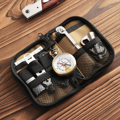 Bolsa de almacenamiento portátil multiusos para herramientas EDC, minitarjetero diario portátil