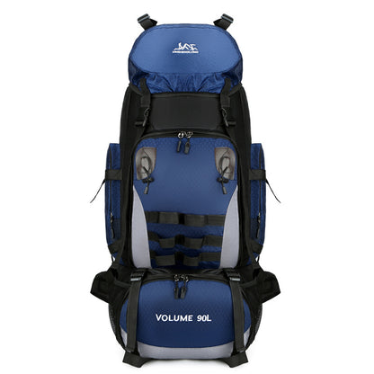 Mochila de viaje para exteriores de gran capacidad de 90 l para hombre, impermeable y duradera, con acolchado de algodón, ideal para el trabajo. 