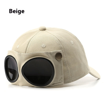 Gorra de piloto, gafas personalizadas, gorra con visera, gafas de sol para hombre, parasol, primavera y verano, combina con todo.