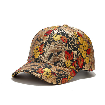 Gold Line Sonnenschutz Baseball Cap Neue florale Entenzunge