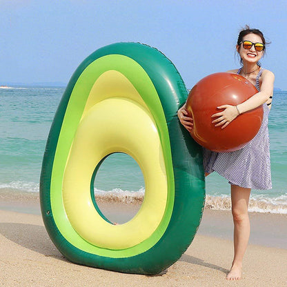 Flotador inflable gigante de aguacate para piscina, flotador para piscina, anillo de natación, piscina circular, boya de fiesta, juguete