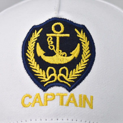 Sombrero vintage de etiqueta de capitán de la Marina