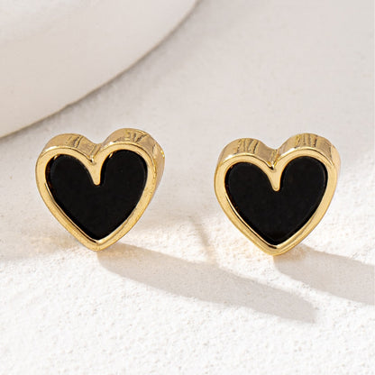 Pendientes de botón para mujer del festival Love de Daily Commuter