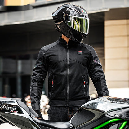 Chaqueta de malla transpirable para hombre, ropa de ciclismo y motociclismo
