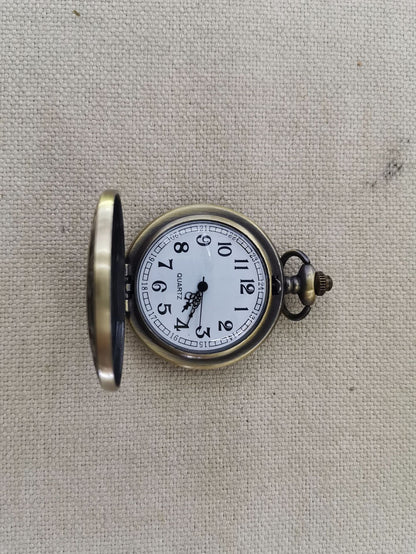 Collar de reloj de bolsillo con peonía hueca, adorno vintage