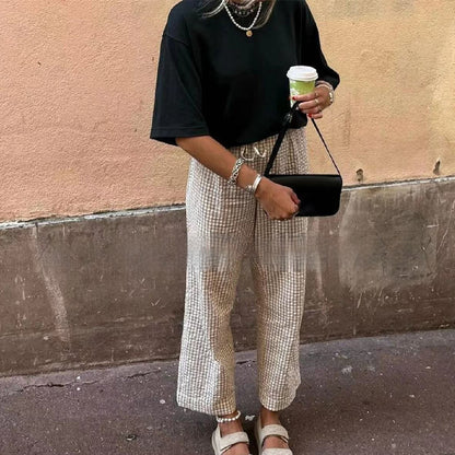 Pantalones anchos y holgados de moda para mujer