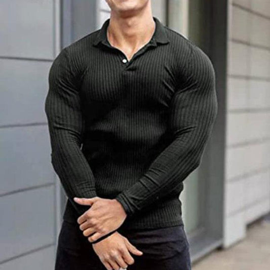 Men's New Fitness T-shirt Long Sleeve Casual Sports Fit