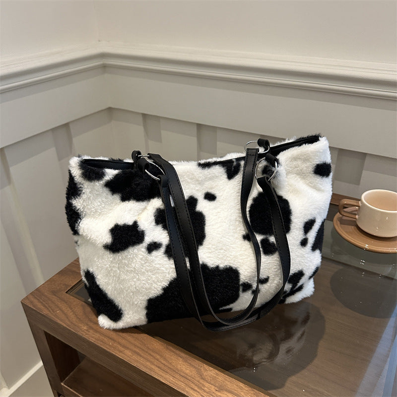 Fur Shoulder Tote Bag
