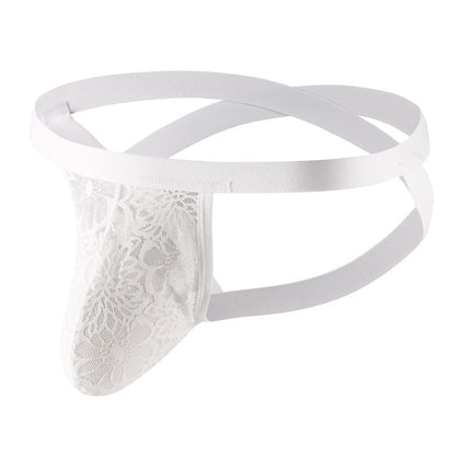 Men's Underwear T-back Lace Mesh Double G-string