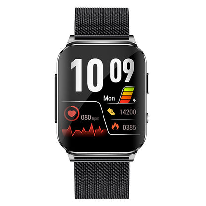 Reloj inteligente con monitorización de frecuencia cardíaca, ECG y conteo de pasos.