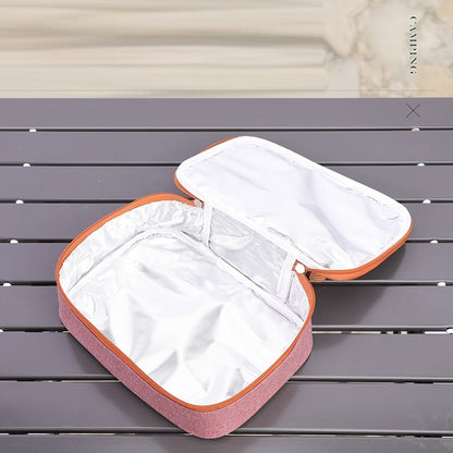 Bolsa de almuerzo comercial portátil con aislamiento térmico para niños, de tela Oxford