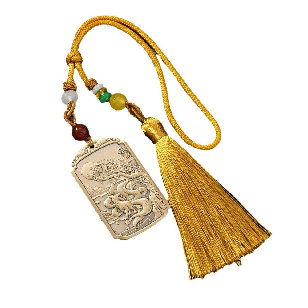 Pure Yellow Copper Pendant Necklace Pendant Token