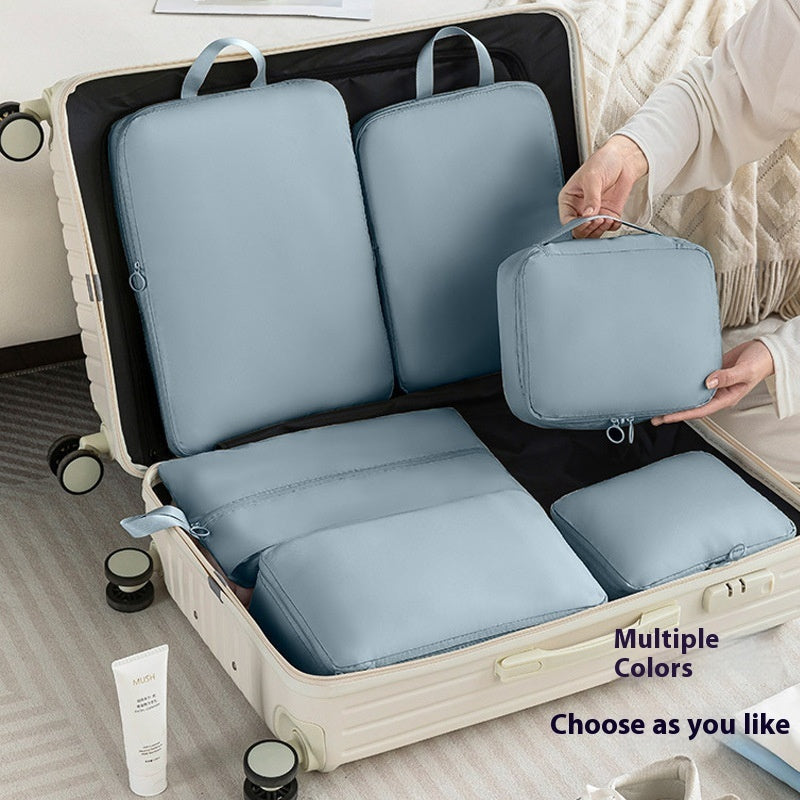 Travel Buggy Bag Memory Cloth Six-piece Compressed Clothing Luggage
