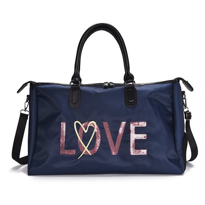 Bolsa de viaje impermeable con lentejuelas para fitness