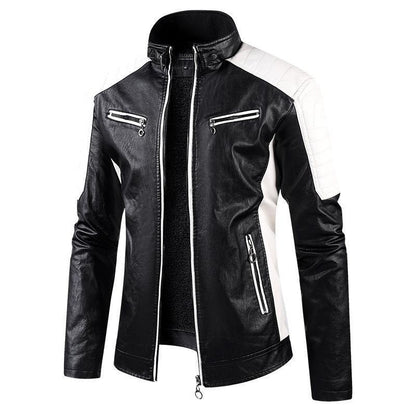 Europäische Größe Herbst Und Winter Freizeit Leder herren Mantel Fleece-gefüttert