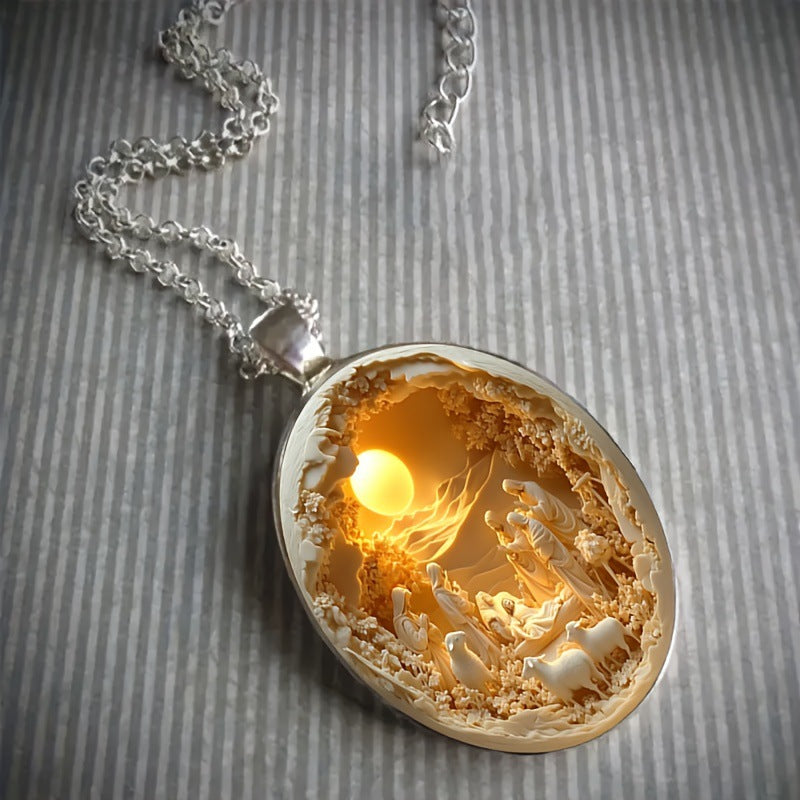 Elegant Glass Necklace For Christmas And Easter