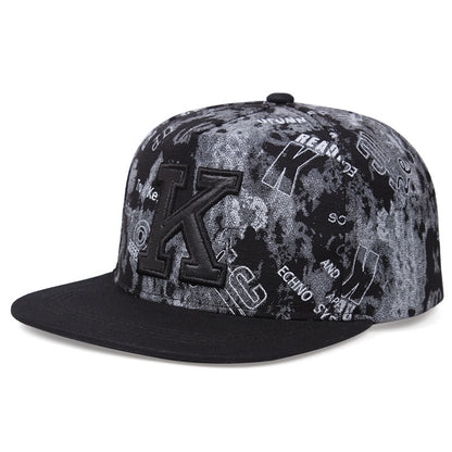 K Buchstabe Baseball Cap Hip Hop Hut Größe verstellbar