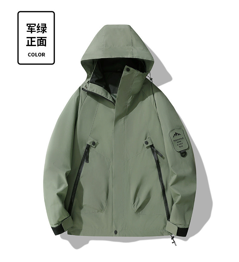 Outdoor Spring And Autumn Single-layer Japanese Solid Color Jacket Women's Thin Soft Shell Windproof Waterproof Mountaineering Clothing