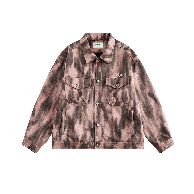 Back Graffiti Denim Jacket Retro Trendy Neutral Casual Jacket