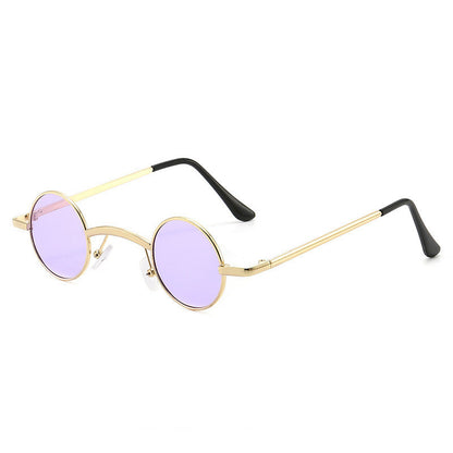 Gafas de sol retro de montura redonda pequeña a la moda para hombres y mujeres