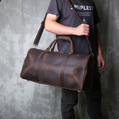 Retro Pferd Leder Tragen Trolley Reisetasche
