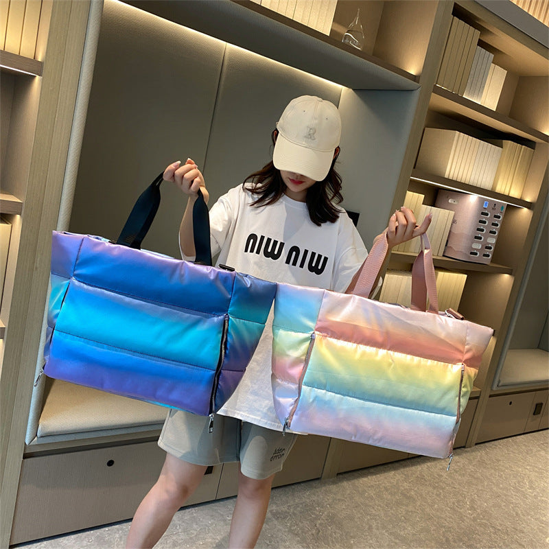 LuxeStride Colorful Oxford Tote