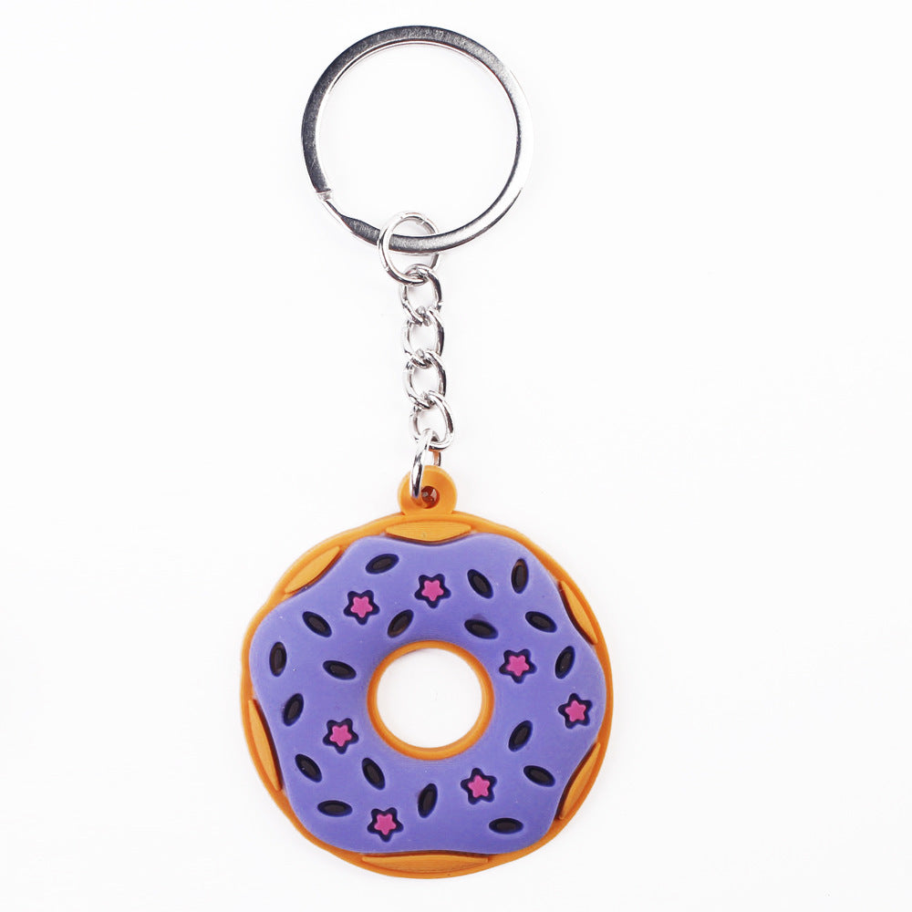 Simple Cartoon Cute Donut PVC Keychain