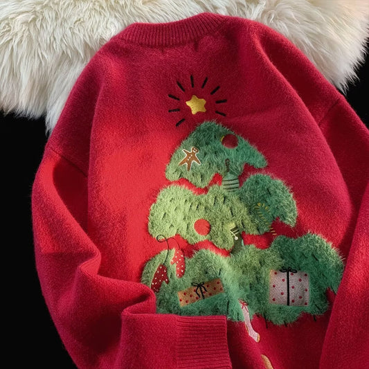 Christmas Design Sense Autumn And Winter Loose Couple Knitwear Sweater