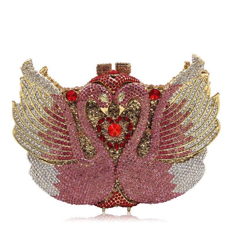 Swan Elegance Diamond Clutch