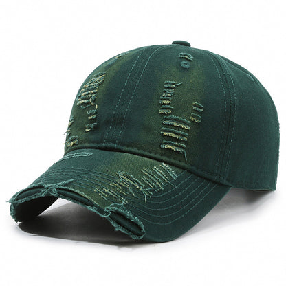 Gorra de béisbol vintage Street Hole para hombre, estilo vaquero antiguo lavado