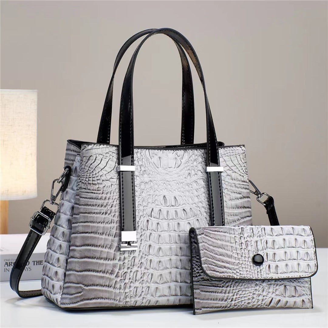Crocodile Pattern Shoulder Bag