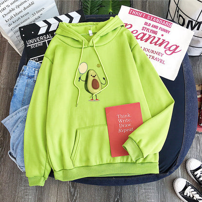 Sudadera con capucha y estampado de aguacate para pareja 