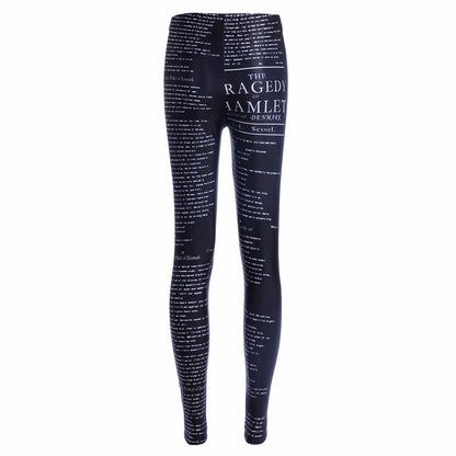 Leggings con estampado digital, medias, nueve pantalones para mujer