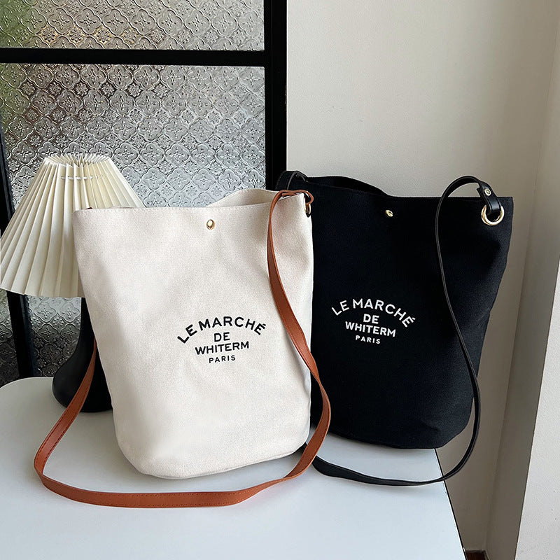 Canvas Printed Bucket Bag